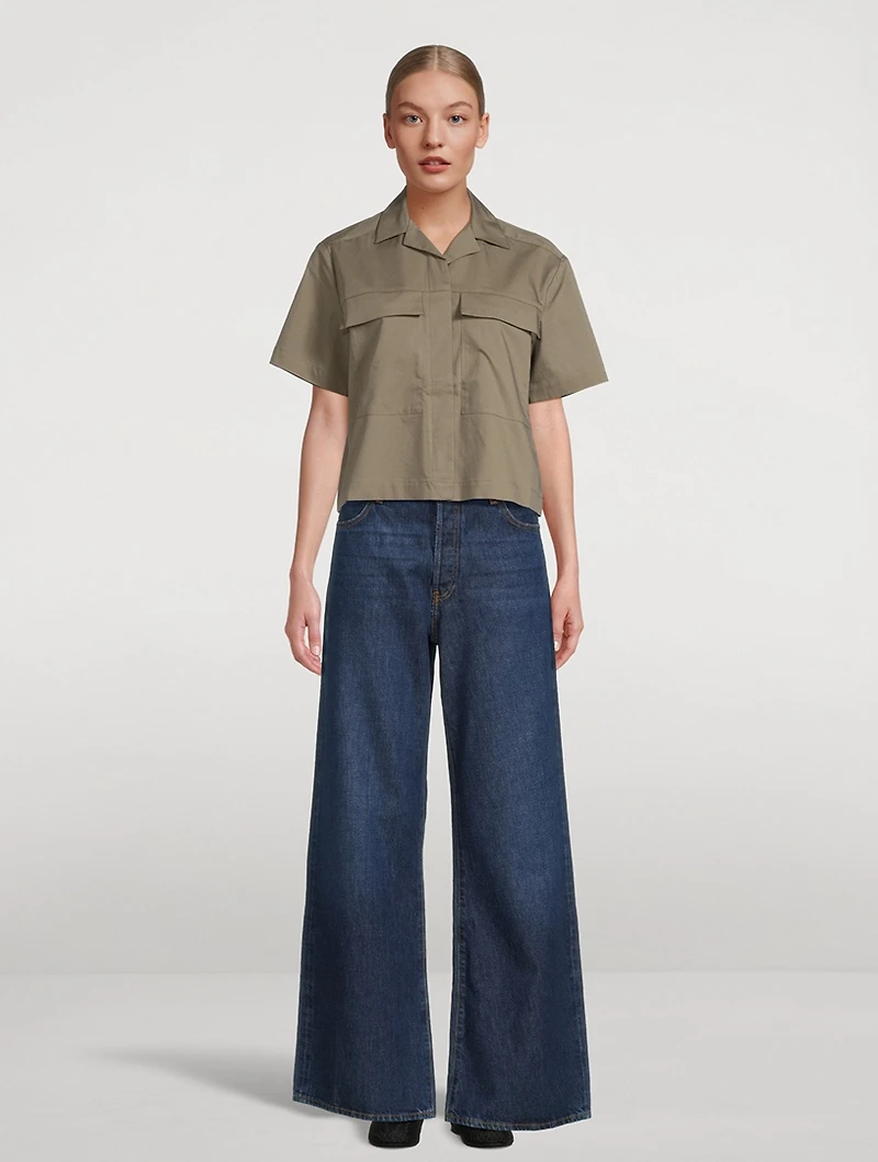 Cropped Utility Shirt