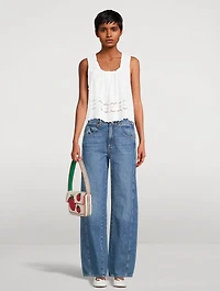 Marina Eyelet Cotton Tank Top