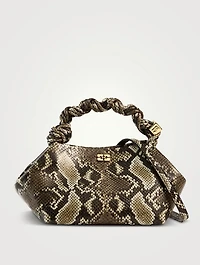 Small Bou Shoulder Bag In Snakeskin Print