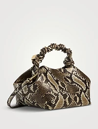 Small Bou Shoulder Bag In Snakeskin Print