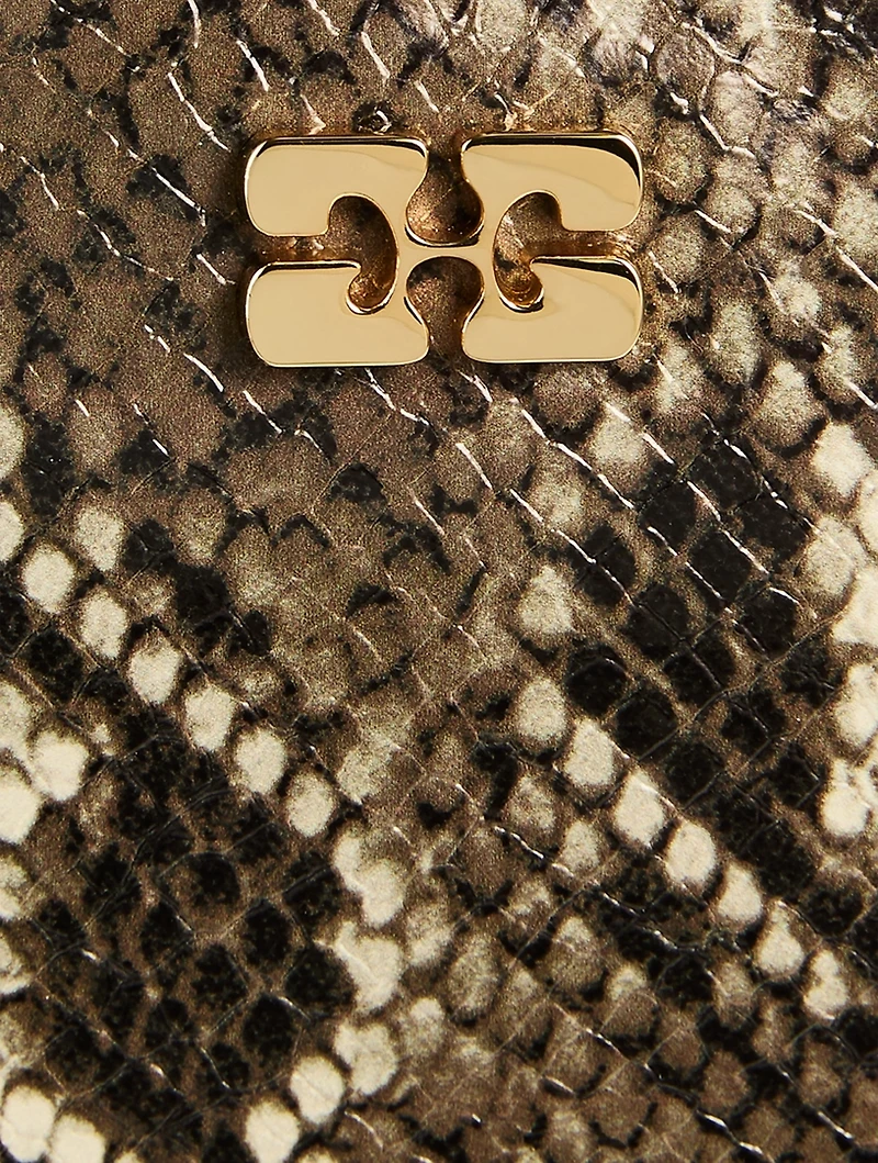 Small Bou Shoulder Bag In Snakeskin Print