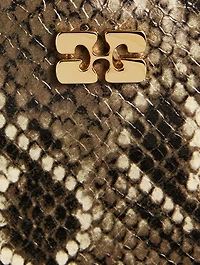 Small Bou Shoulder Bag In Snakeskin Print