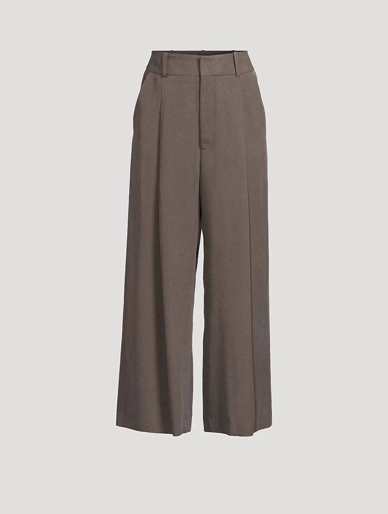 Cropped Wide-Leg Trousers