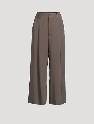Cropped Wide-Leg Trousers