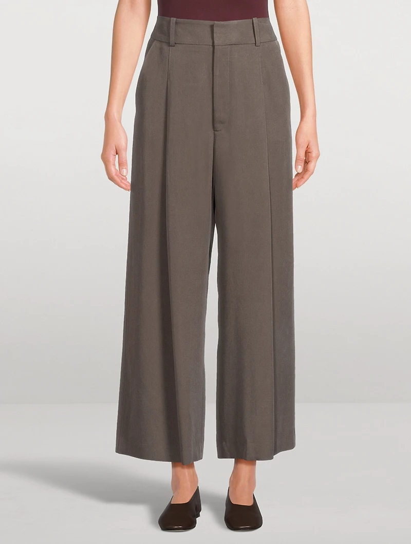 Cropped Wide-Leg Trousers