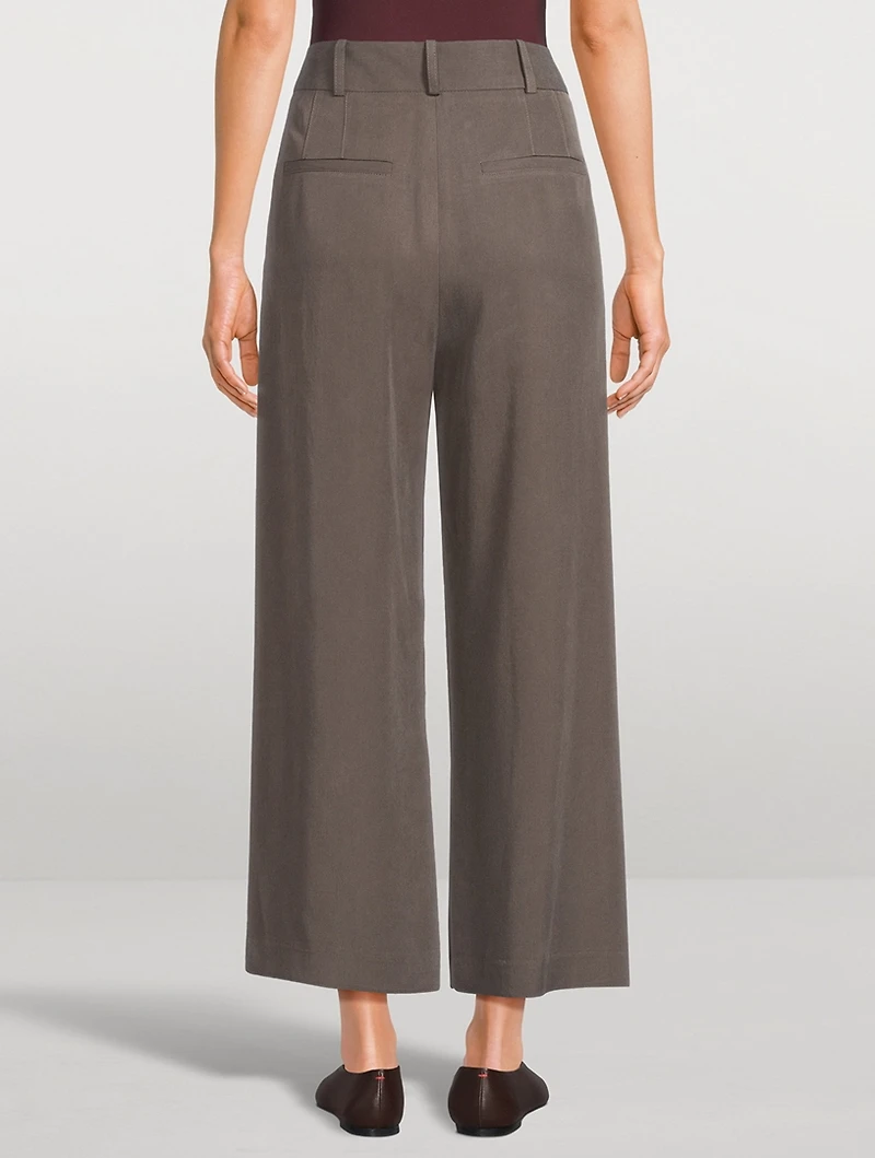 Cropped Wide-Leg Trousers