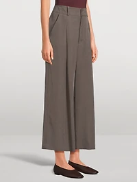 Cropped Wide-Leg Trousers