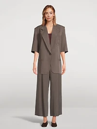 Cropped Wide-Leg Trousers