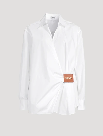 Draped Asymmetrical Wrap Shirt