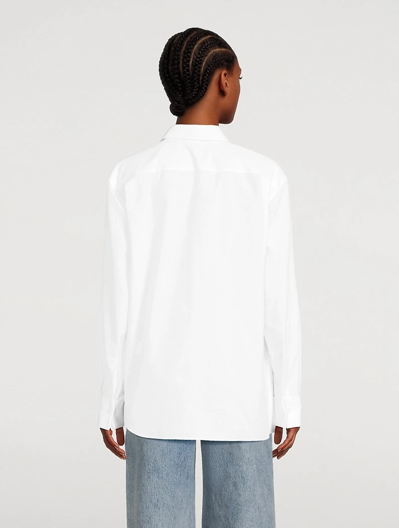 Draped Asymmetrical Wrap Shirt