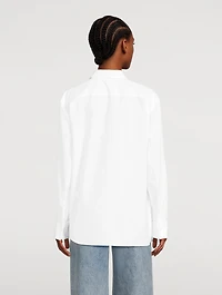Draped Asymmetrical Wrap Shirt