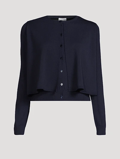 Layered Wool Cardigan