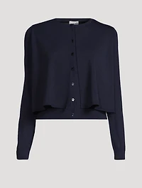 Layered Wool Cardigan
