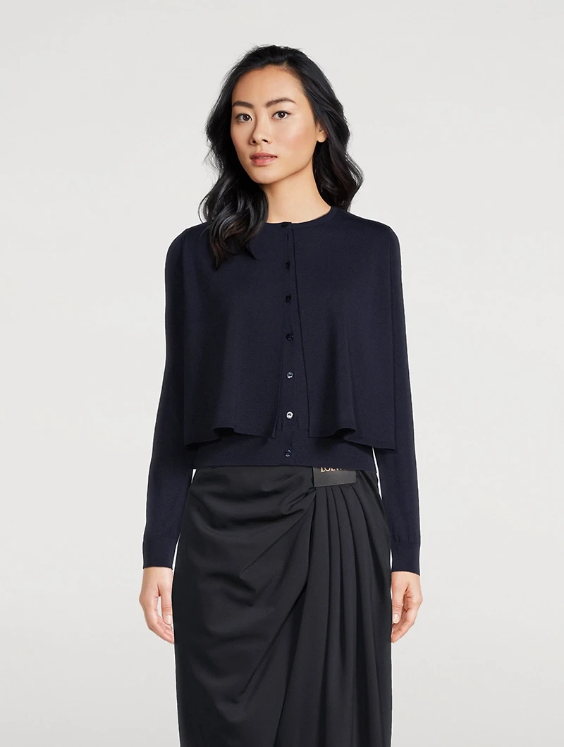Layered Wool Cardigan
