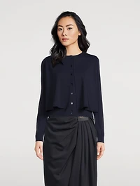 Layered Wool Cardigan