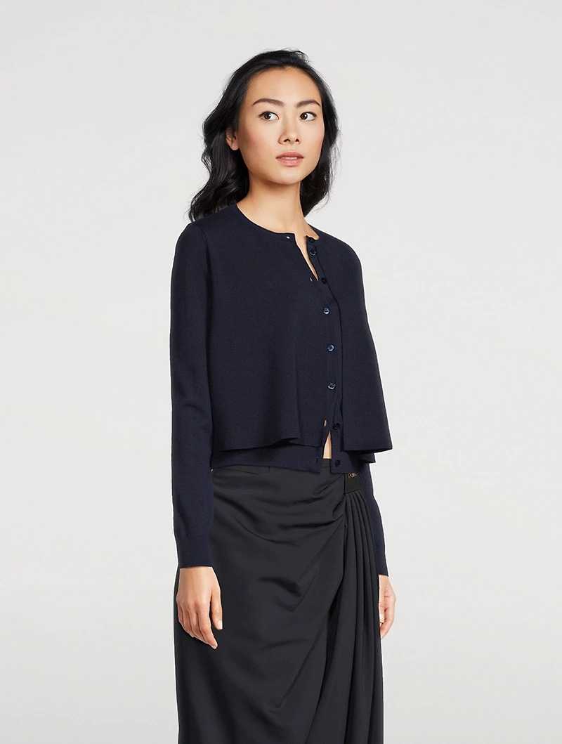 Layered Wool Cardigan