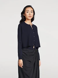 Layered Wool Cardigan