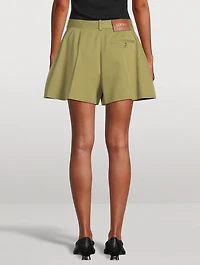 Cotton And Silk Trapeze Shorts