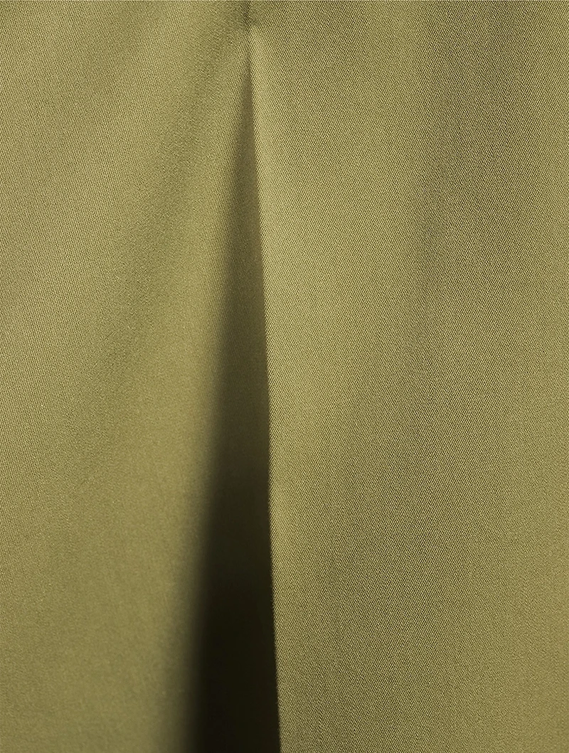 Cotton And Silk Trapeze Shorts