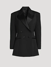 Double-Breasted Wool Tuxedo Jacket