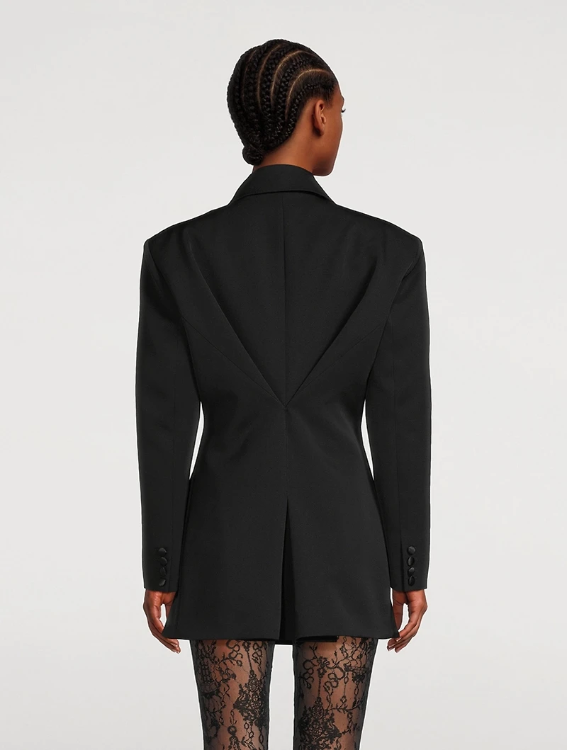 Double-Breasted Wool Tuxedo Jacket
