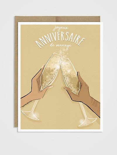 Cheers Anniversary Greeting Card