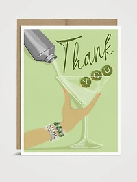 Martini Thank You Greeting Card