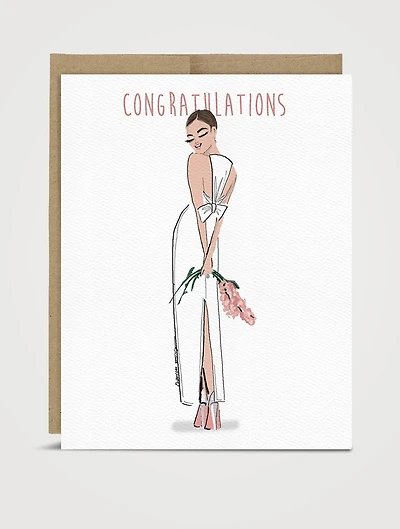 Bridal Bow Wedding Greeting Card
