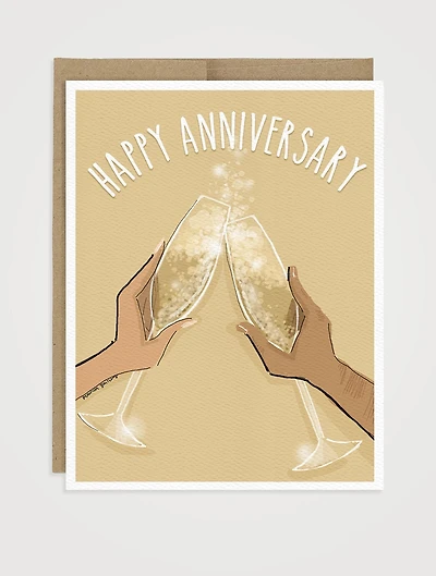 Cheers Anniversary Greeting Card