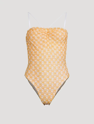 Lace Raschel One-Piece Swimsuit