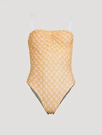 Lace Raschel One-Piece Swimsuit