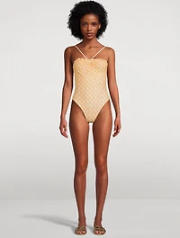 Lace Raschel One-Piece Swimsuit