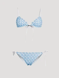 Lamé Lace Raschel Bikini Set