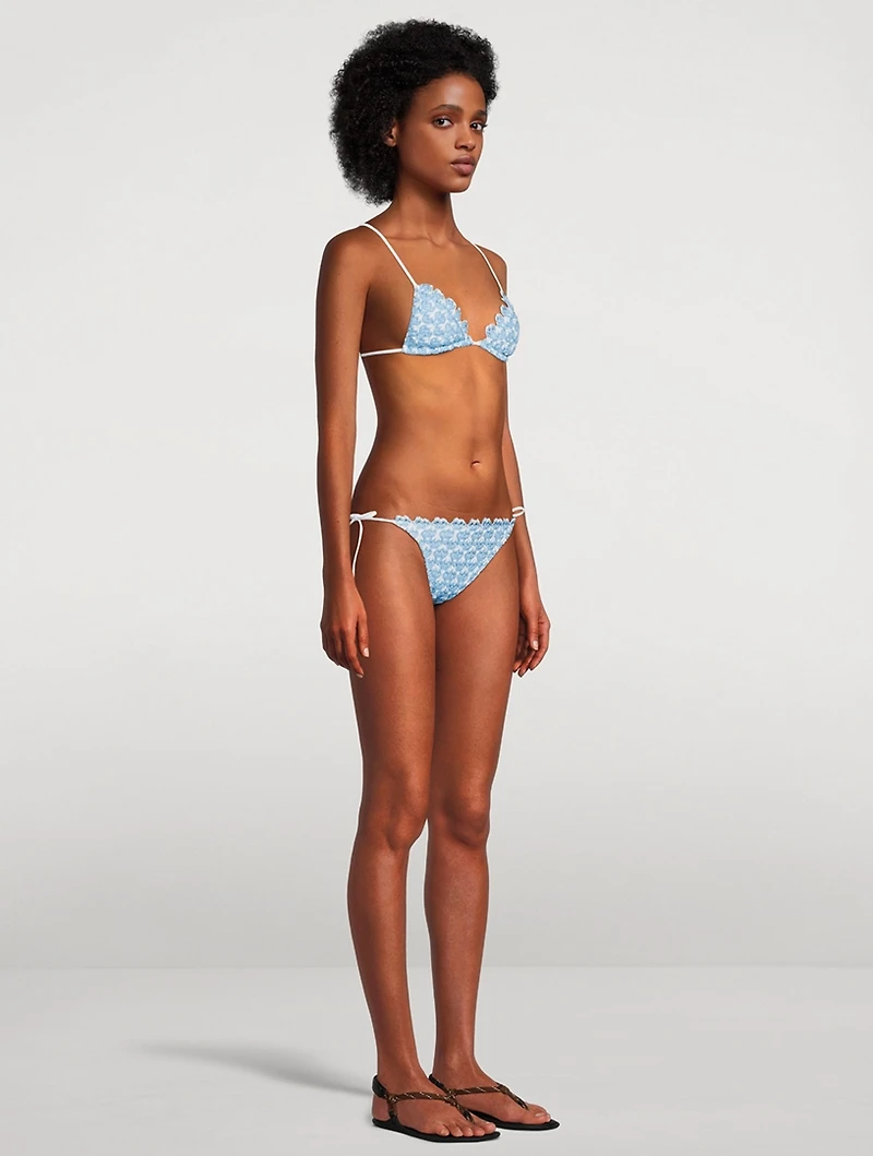 Lamé Lace Raschel Bikini Set