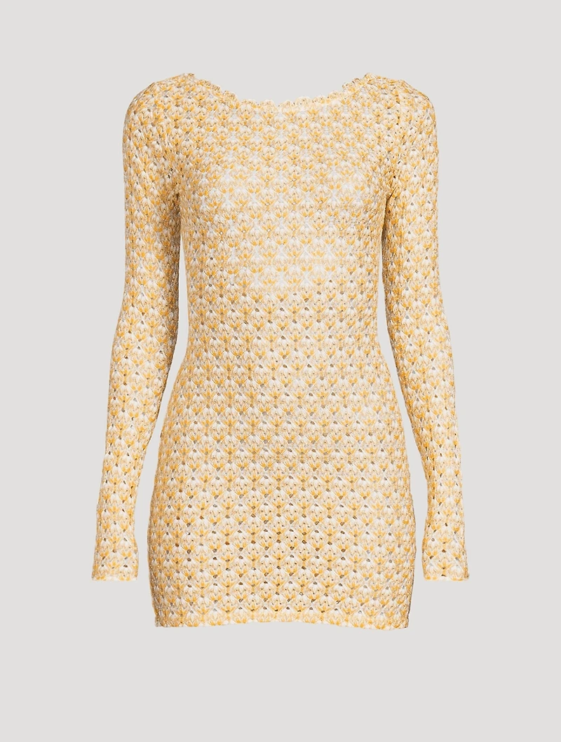 Lace Raschel Mini Dress