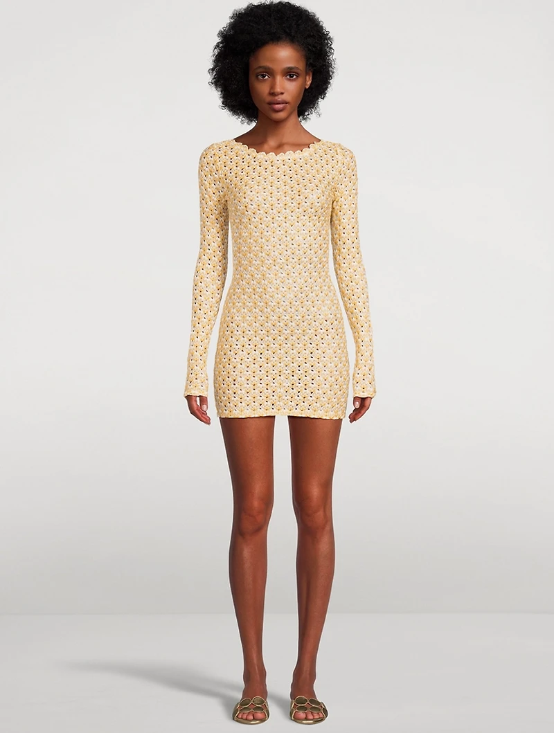 Lace Raschel Mini Dress