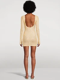 Lace Raschel Mini Dress