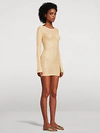 Lace Raschel Mini Dress