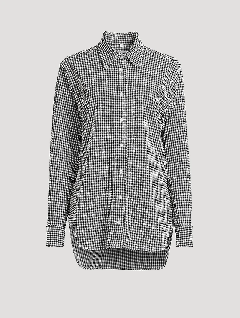 Seersucker Shirt Gingham Print