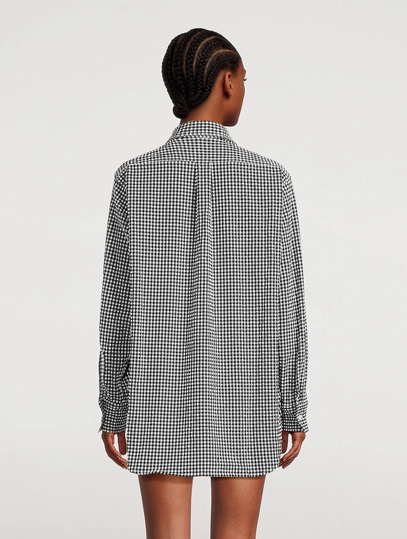 Seersucker Shirt Gingham Print