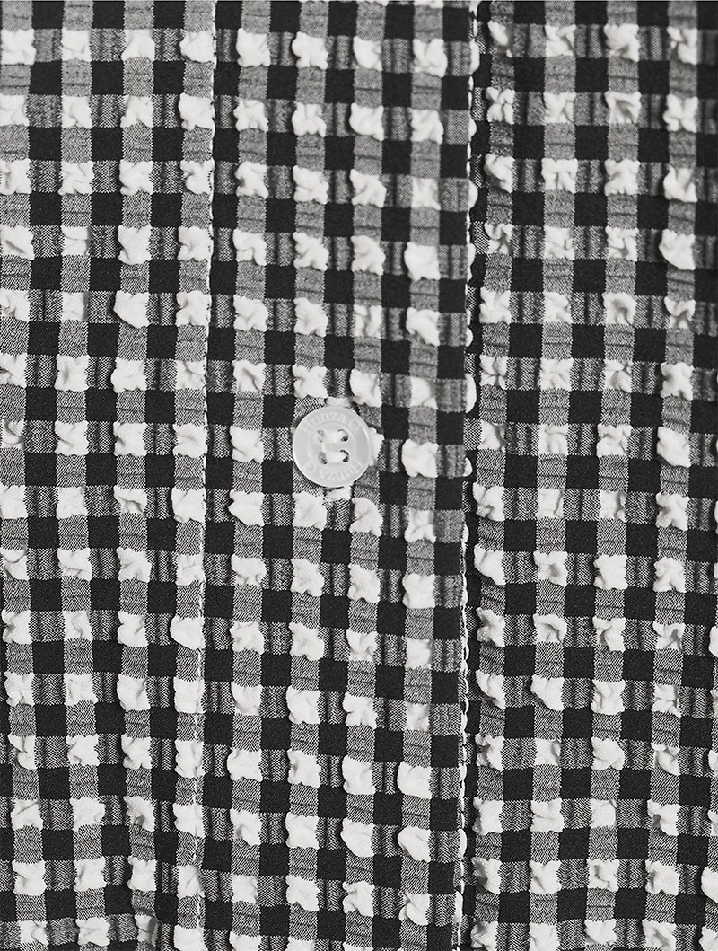 Seersucker Shirt Gingham Print