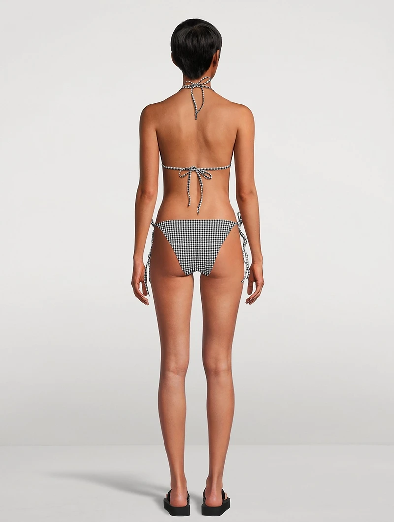Sabrina Triangle Bikini Set Gingham Print