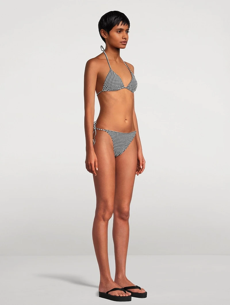 Sabrina Triangle Bikini Set Gingham Print