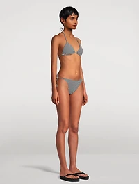 Sabrina Triangle Bikini Set Gingham Print