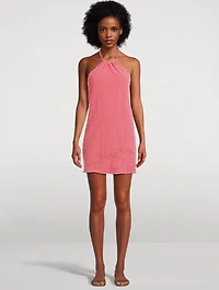 Seersucker Mini Dress Gingham Print