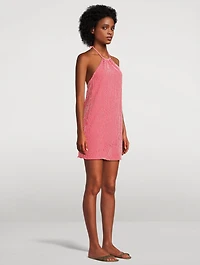 Seersucker Mini Dress Gingham Print