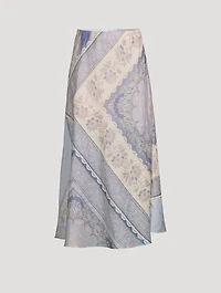 Lucky Bias Maxi Skirt Bandana Print