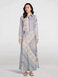 Lucky Bias Maxi Skirt Bandana Print