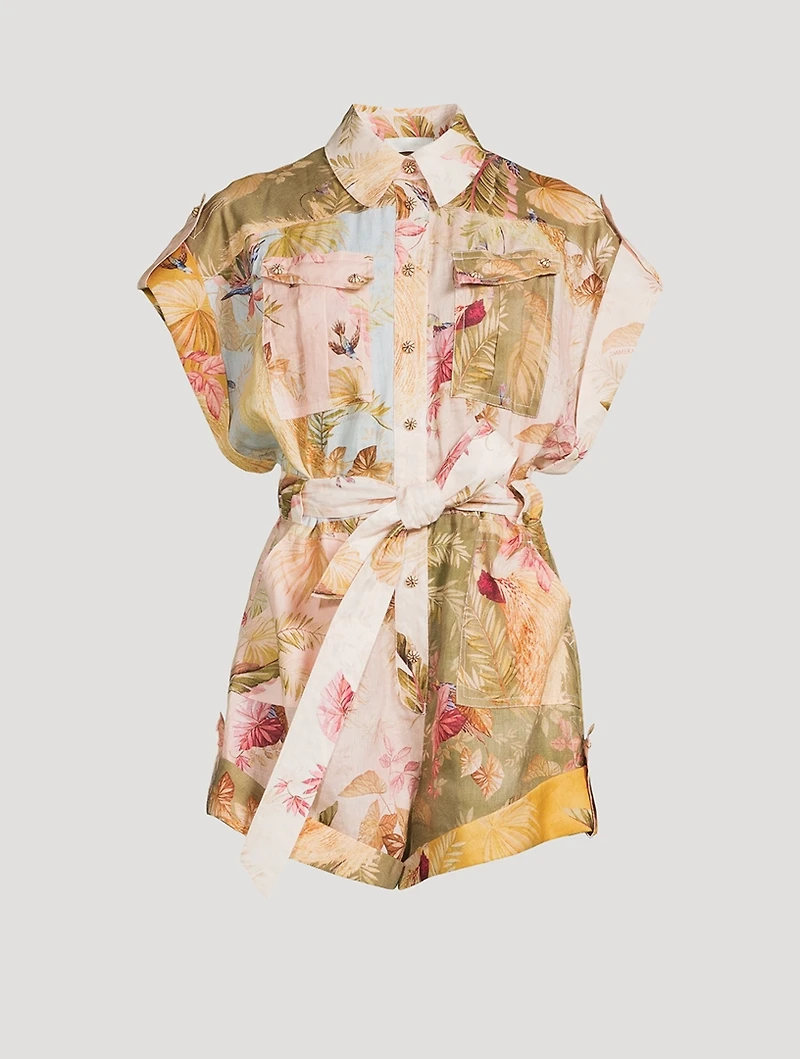 Ascension Belted Linen Jumpsuit