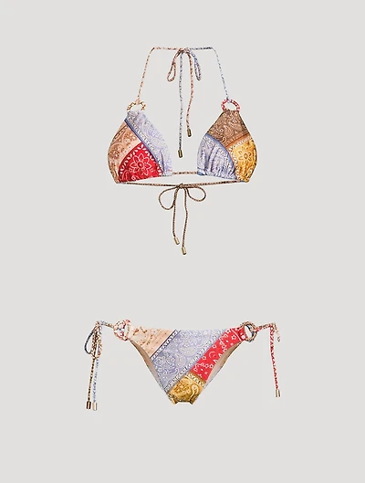 Lucky Ring Bikini Set Bandana Print